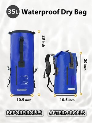 Premium 35L Suya Dayanıklı Kuru Çanta Sırt Çantası Tekne Gezisi Kayaking Yürüyüş Balık Tutma Raftingi İçin
