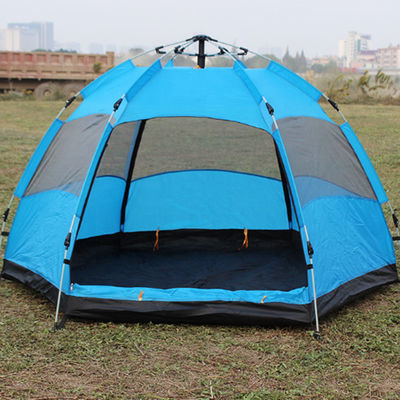 210T PU Kumaş Plaj Suya Dayanıklı Aile Kamp Çadırı Altıgen 5-6 Kişilik