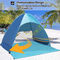 YEFFO ODM Plaj Güneş Koruyucu Çadır Fiberglas Çubuk Kolay Kamp Pop Up Plaj Barınağı